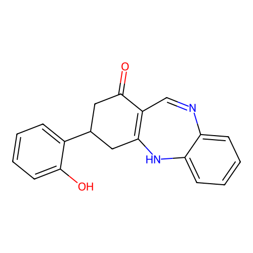 3-(2-hydroxyphenyl)-2,3,4,5-tetrahydro-1H-dibenzo[b,e][1,4]diazepin-1-one structure