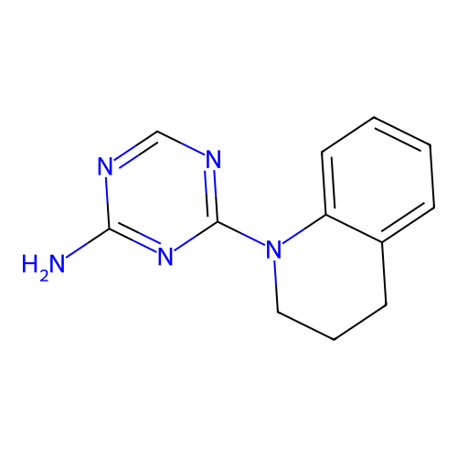 4-(3,4-dihydroquinolin-1(2H)-yl)-1,3,5-triazin-2-amine structure