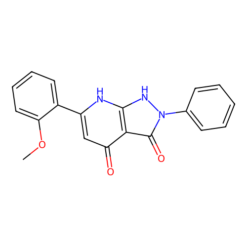 6-(2-methoxyphenyl)-2-phenyl-1H-pyrazolo[3,4-b]pyridine-3,4(2H,7H)-dione structure