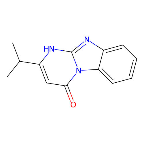 2-isopropylpyrimido[1,2-a]benzimidazol-4(1H)-one structure