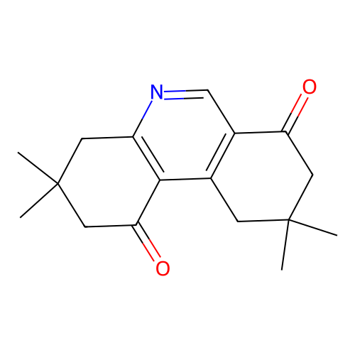 3,3,9,9-tetramethyl-3,4,9,10-tetrahydro-1,7(2H,8H)-phenanthridinedione structure