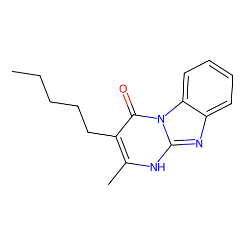 2-methyl-3-pentylpyrimido[1,2-a]benzimidazol-4(1H)-one structure