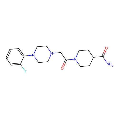 1-{[4-(2-Fluorophenyl)piperazin-1-yl]acetyl}piperidine-4-carboxamide structure