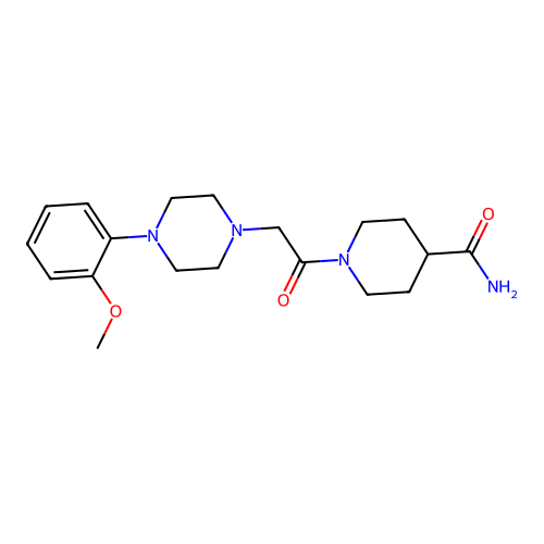1-{[4-(2-Methoxyphenyl)piperazin-1-yl]acetyl}piperidine-4-carboxamide structure