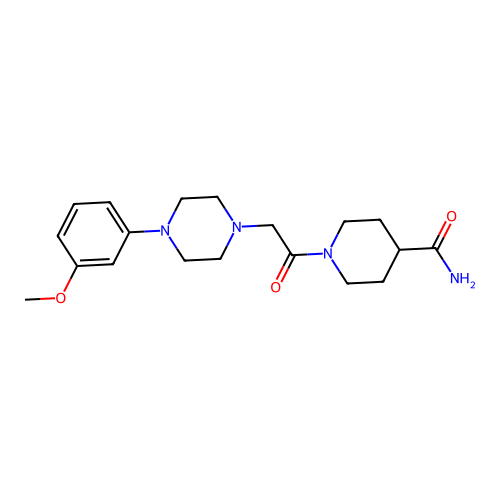 1-{[4-(3-Methoxyphenyl)piperazin-1-yl]acetyl}piperidine-4-carboxamide structure