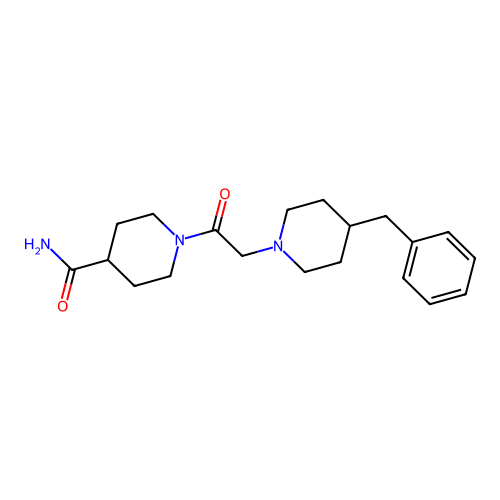 1-[(4-Benzylpiperidin-1-yl)acetyl]piperidine-4-carboxamide structure