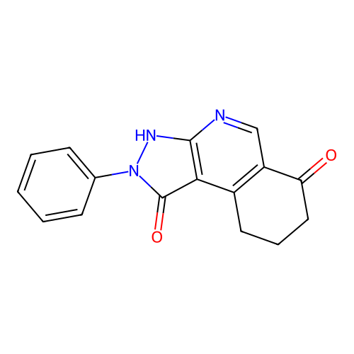 2-phenyl-2,3,8,9-tetrahydro-1H-pyrazolo[3,4-c]isoquinoline-1,6(7H)-dione structure