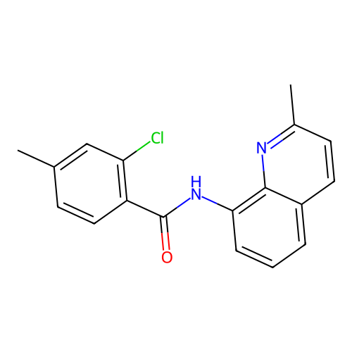 2-chloro-4-methyl-N-(2-methylquinolin-8-yl)benzamide structure