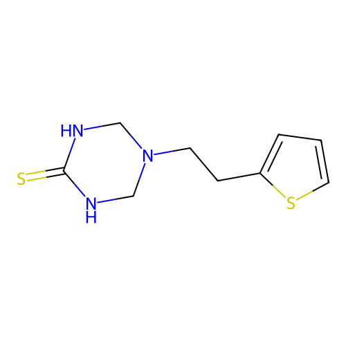 5-[2-(2-Thienyl)ethyl]-1,4,5,6-tetrahydro-1,3,5-triazine-2-thiol structure