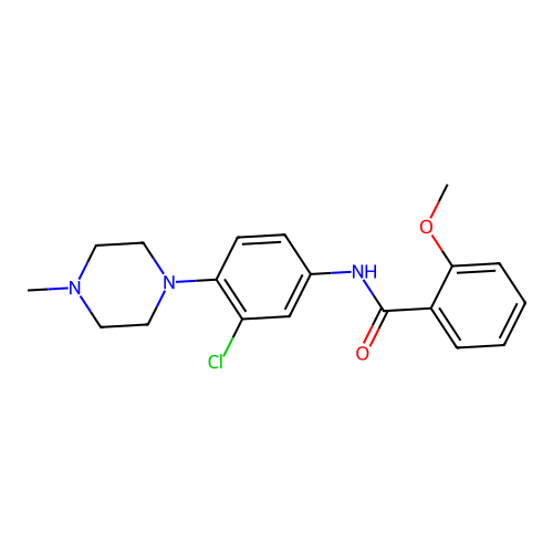 N-[3-chloro-4-(4-methylpiperazin-1-yl)phenyl]-2-methoxybenzamide structure