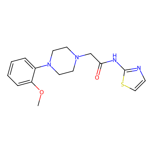 2-[4-(2-methoxyphenyl)piperazin-1-yl]-N-(1,3-thiazol-2-yl)acetamide structure