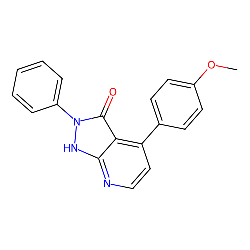 4-(4-methoxyphenyl)-2-phenyl-1,2-dihydro-3H-pyrazolo[3,4-b]pyridin-3-one structure