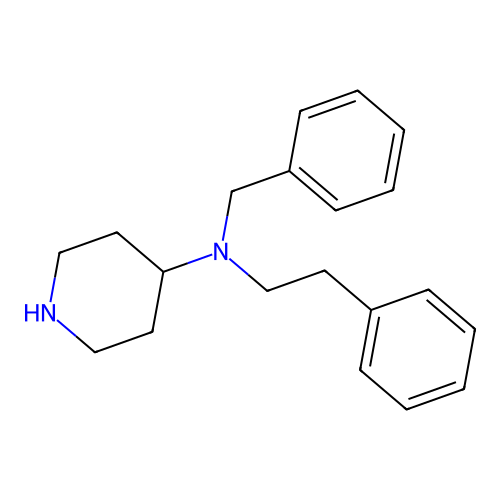 N-benzyl-N-(2-phenylethyl)piperidin-4-amine structure