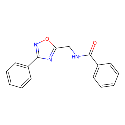 N-[(3-phenyl-1,2,4-oxadiazol-5-yl)methyl]benzamide structure