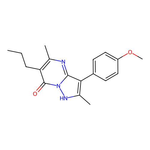 3-(4-methoxyphenyl)-2,5-dimethyl-6-propylpyrazolo[1,5-a]pyrimidin-7(4H)-one structure