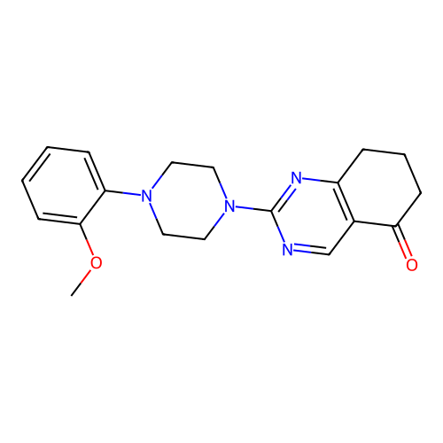 2-[4-(2-methoxyphenyl)piperazin-1-yl]-7,8-dihydroquinazolin-5(6H)-one structure