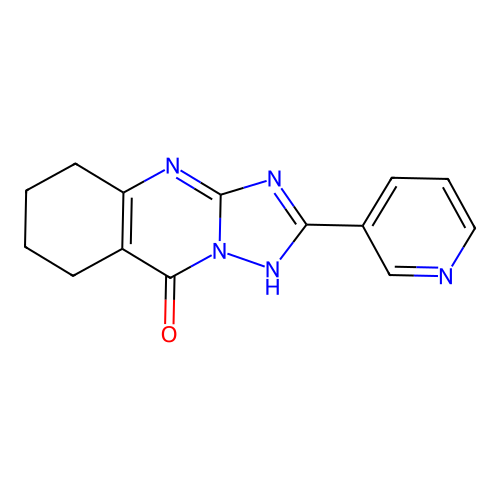 2-(pyridin-3-yl)-5,6,7,8-tetrahydro[1,2,4]triazolo[5,1-b]quinazolin-9(4H)-one structure