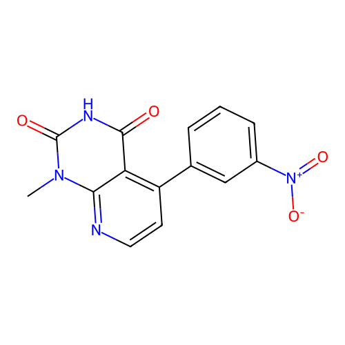 1-methyl-5-(3-nitrophenyl)pyrido[2,3-d]pyrimidine-2,4(1H,3H)-dione structure