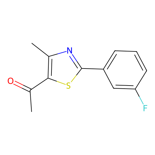 1-[2-(3-Fluorophenyl)-4-methyl-1,3-thiazol-5-yl]ethan-1-one structure
