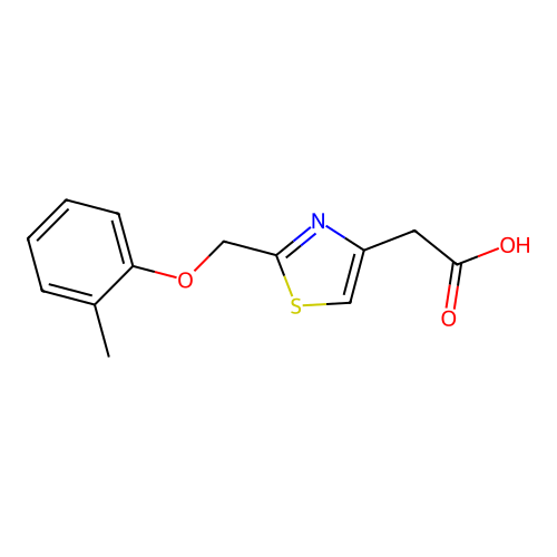 2-[2-[(2-methylphenoxy)methyl]-1,3-thiazol-4-yl]acetic Acid structure
