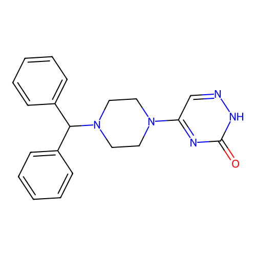 5-(4-Benzhydrylpiperazin-1-yl)-1,2,4-triazin-3(4H)-one structure