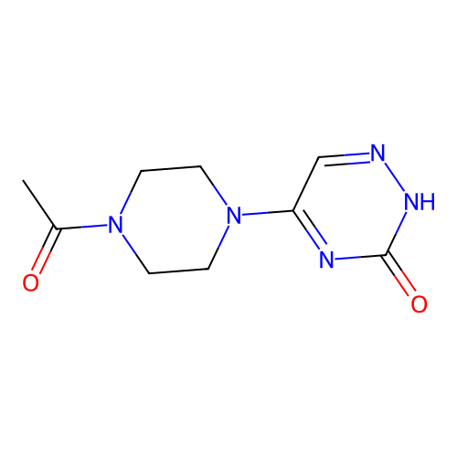 5-(4-Acetylpiperazin-1-yl)-1,2,4-triazin-3(4H)-one structure