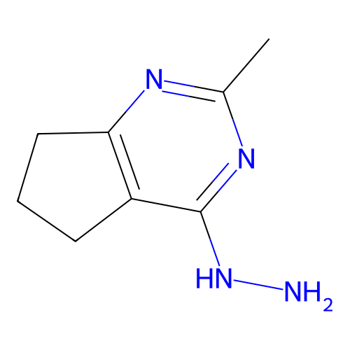 (2-methyl-6,7-dihydro-5H-cyclopenta[d]pyrimidin-4-yl)hydrazine structure