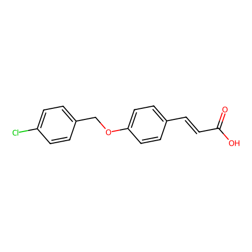 3-[4-[(4-chlorophenyl)methoxy]phenyl]prop-2-enoic Acid structure