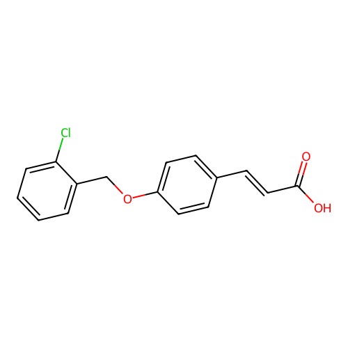 3-[4-[(2-chlorophenyl)methoxy]phenyl]prop-2-enoic Acid structure