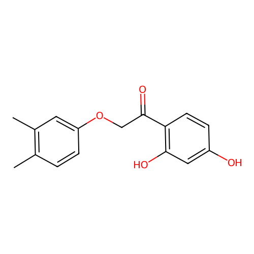 1-(2,4-Dihydroxyphenyl)-2-(3,4-dimethylphenoxy)ethan-1-one structure