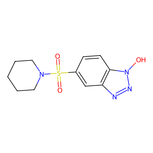 5-(piperidine-1-sulfonyl)-1H-1,2,3-benzotriazol-1-ol structure