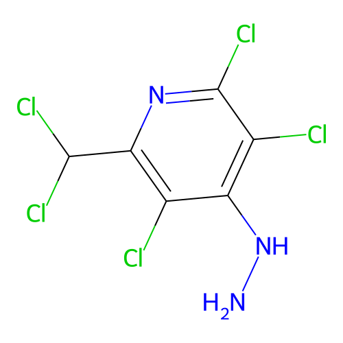 [2,3,5-Trichloro-6-(dichloromethyl)pyridin-4-yl]hydrazine structure
