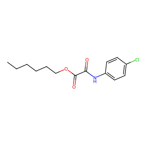 Hexyl 2-((4-chlorophenyl)amino)-2-oxoacetate structure