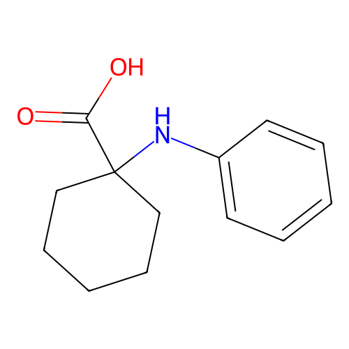 1-(Phenylamino)cyclohexanecarboxylic acid structure