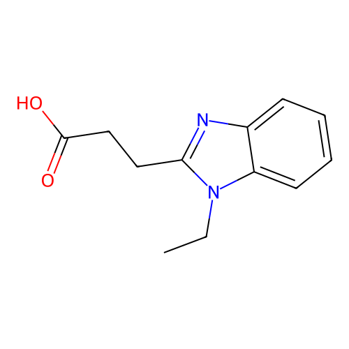 3-(1-Ethylbenzimidazol-2-yl)propanoic acid structure