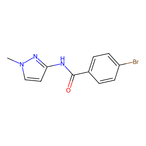 4-bromo-N-(1-methyl-1H-pyrazol-3-yl)benzamide structure