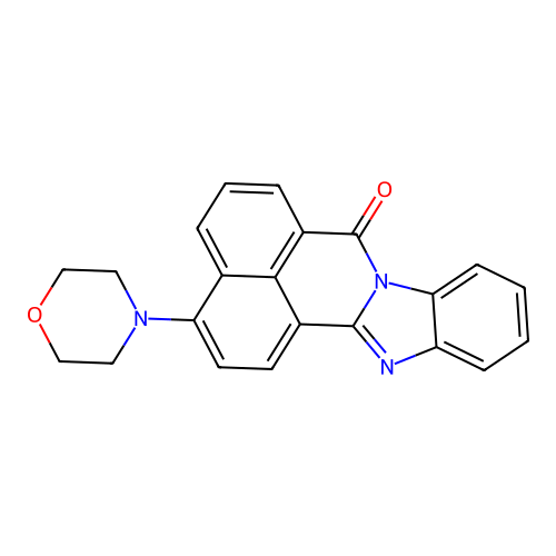 3-(morpholin-4-yl)-7H-benzimidazo[2,1-a]benzo[de]isoquinolin-7-one structure