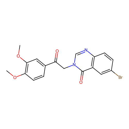 6-bromo-3-[2-(3,4-dimethoxyphenyl)-2-oxoethyl]quinazolin-4(3H)-one structure