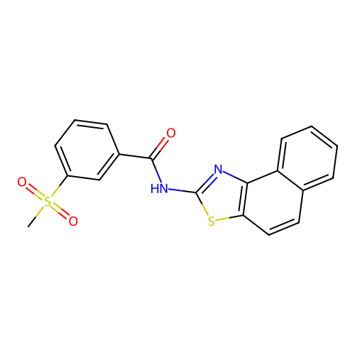 3-(methylsulfonyl)-N-(naphtho[1,2-d]thiazol-2-yl)benzamide structure