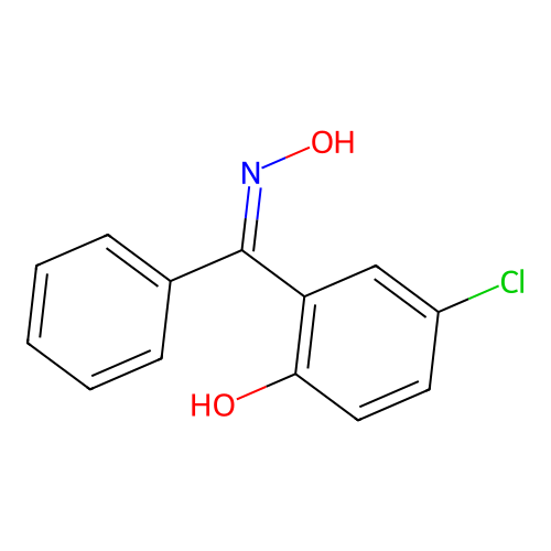 4-chloro-2-(N-hydroxy-C-phenylcarbonimidoyl)phenol structure