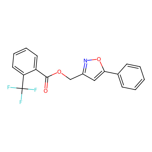 (5-Phenyl-1,2-oxazol-3-yl)methyl 2-(trifluoromethyl)benzoate structure