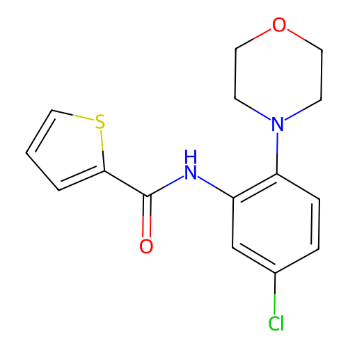 N-(5-chloro-2-morpholin-4-ylphenyl)thiophene-2-carboxamide structure