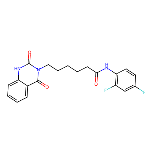 N-(2,4-difluorophenyl)-6-(2-hydroxy-4-oxoquinazolin-3(4H)-yl)hexanamide structure