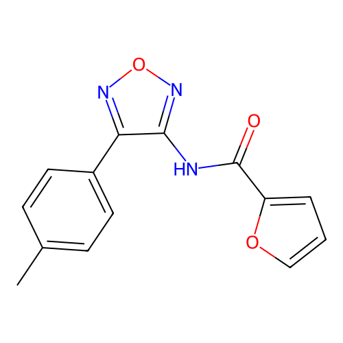 N-[4-(4-methylphenyl)-1,2,5-oxadiazol-3-yl]furan-2-carboxamide structure
