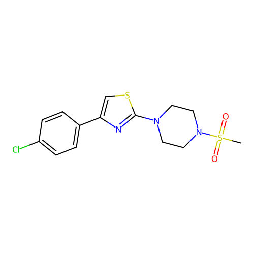 4-(4-Chlorophenyl)-2-(4-methylsulfonylpiperazin-1-yl)-1,3-thiazole structure