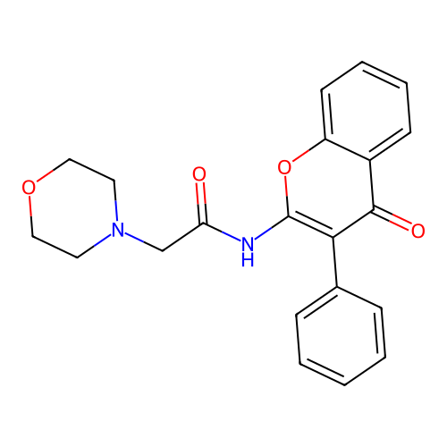 2-morpholino-N-(4-oxo-3-phenyl-4H-chromen-2-yl)acetamide structure