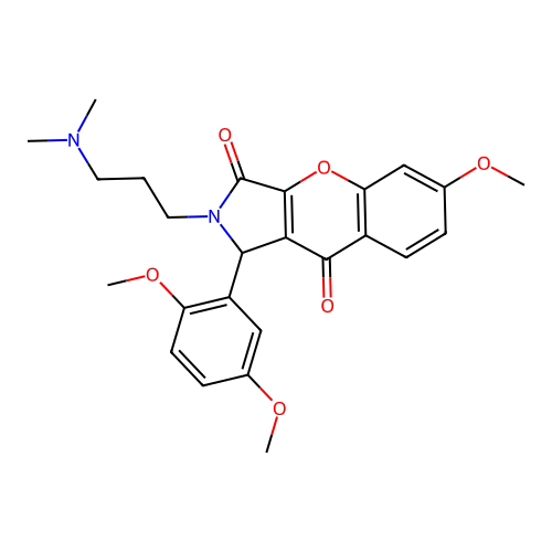 1-(2,5-dimethoxyphenyl)-2-[3-(dimethylamino)propyl]-6-methoxy-1,2-dihydrochromeno[2,3-c]pyrrole-3,9-dione structure