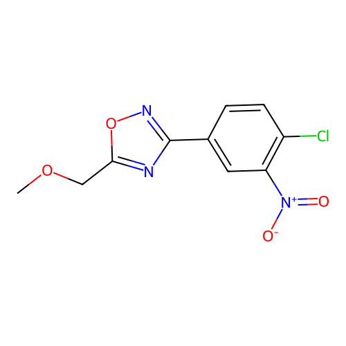 3-(4-Chloro-3-nitrophenyl)-5-(methoxymethyl)-1,2,4-oxadiazole structure