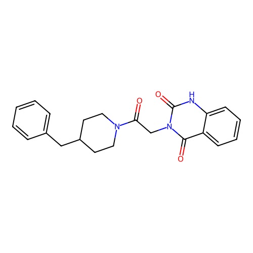 3-(2-(4-benzylpiperidin-1-yl)-2-oxoethyl)quinazoline-2,4(1H,3H)-dione structure