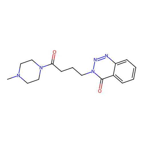 3-[4-(4-methylpiperazin-1-yl)-4-oxobutyl]-1,2,3-benzotriazin-4(3H)-one structure